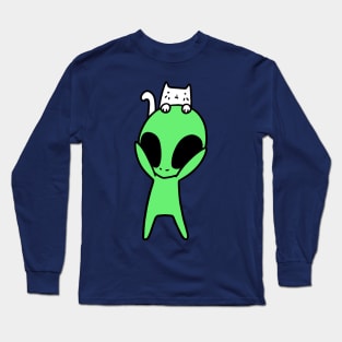 Cat and Alien Long Sleeve T-Shirt